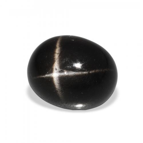 5.95 ct Black Star Diopside Stone, Natural Star Diopside in Oval Cabochon Shape for Sale
