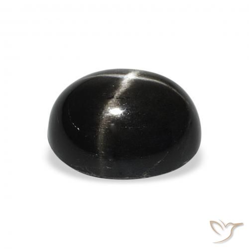 Star Diopside Gemstone in 11 x 9 mm (calibrated) Size for Sale, Star Diopside Stone in Black Color
