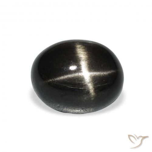 5.32ct Natural Black Star Diopside, Oval, Opaque