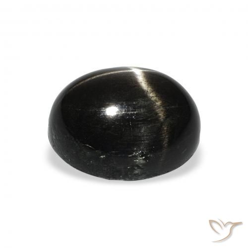 Star Diopside Gemstone in 11 x 9 mm (calibrated) Size for Sale, Star Diopside Stone in Black Color