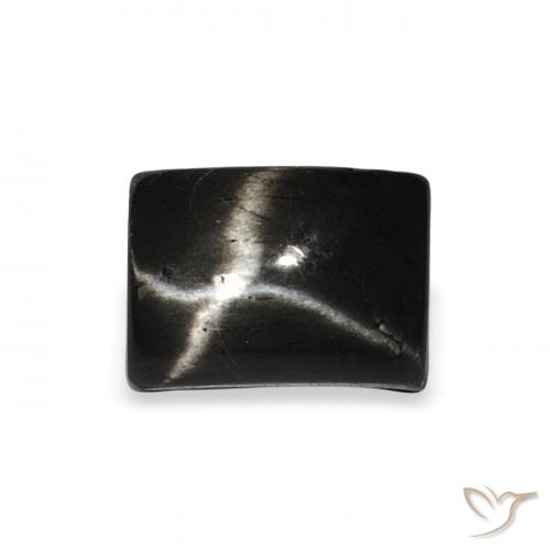 2.85ct Natural Black Star Diopside, Baguette, Opaque
