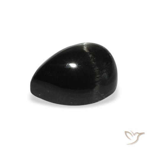Star Diopside Gemstone in 10 x 7 mm (calibrated) Size for Sale, Star Diopside Stone in Black Color
