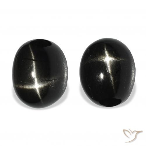 12.04ctw Natural Black Star Diopside, Oval, Opaque