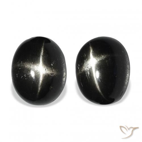 9.43ctw Natural Black Star Diopside, Oval, Opaque