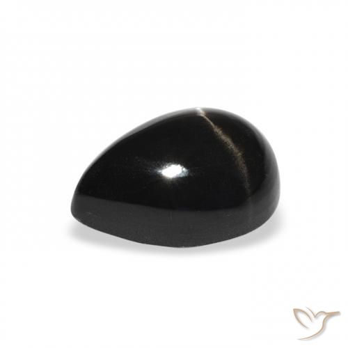 Star Diopside Gemstone in 10 x 7 mm (calibrated) Size for Sale, Star Diopside Stone in Black Color