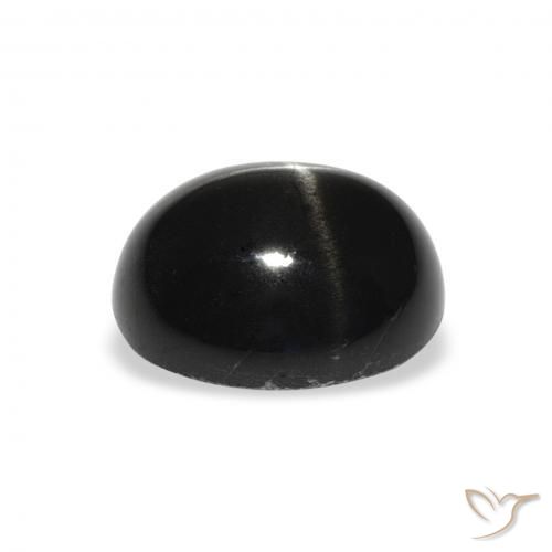 Star Diopside Gemstone in 11 x 9 mm (calibrated) Size for Sale, Star Diopside Stone in Black Color