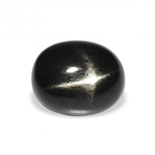 4.42 ct Black Star Diopside Gemstone, Star Diopside Gem in Oval Cabochon Shape for Sale.