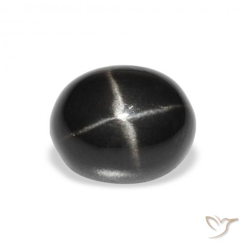 5.51ct Natural Black Star Diopside, Oval, Opaque