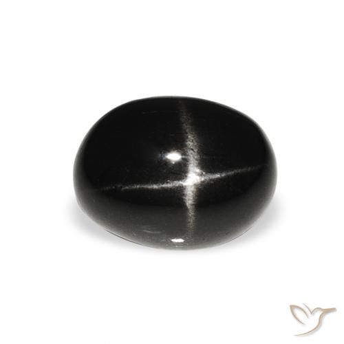 1.44ct Natural Black Star Diopside, Oval, Opaque