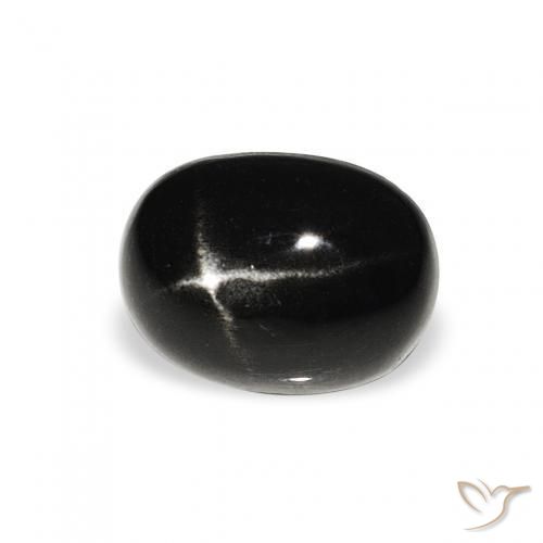 1.47 ct Black Star Diopside Stone, Natural Star Diopside in Oval Cabochon Shape for Sale