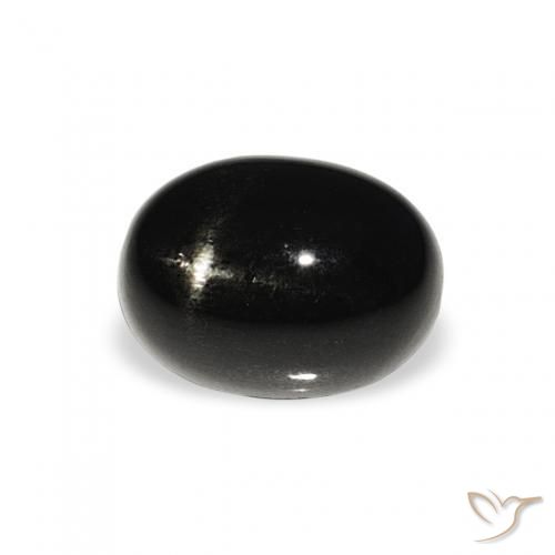 1.47 ct Black Star Diopside Stone, Natural Star Diopside in Oval Cabochon Shape for Sale