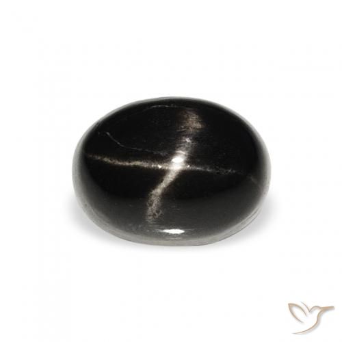 1.77ct Natural Black Star Diopside, Oval, Opaque