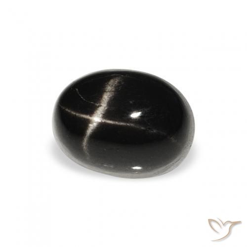 1.77 ct Black Star Diopside Stone, Natural Star Diopside in Oval Cabochon Shape for Sale
