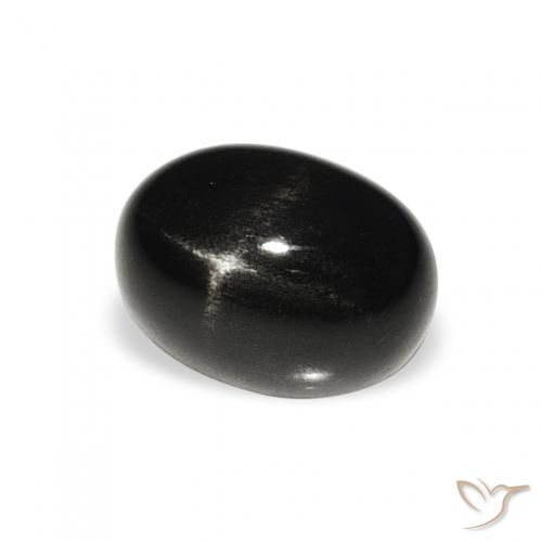 1.85 ct Black Star Diopside Stone, Natural Star Diopside in Oval Cabochon Shape for Sale