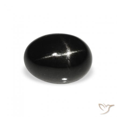 1.34ct Natural Black Star Diopside, Oval, Opaque