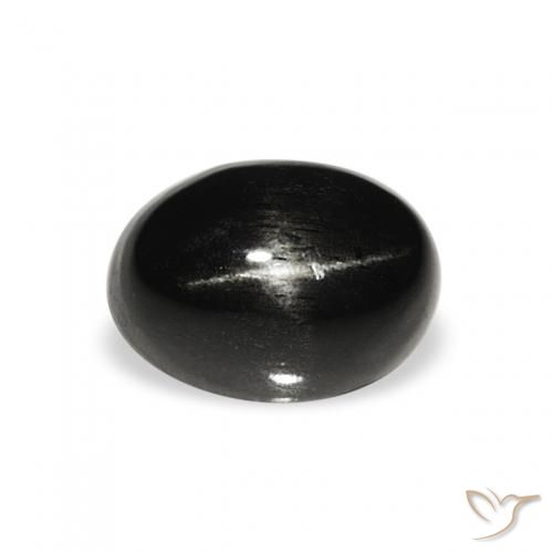 1.62ct Natural Black Star Diopside, Oval, Opaque