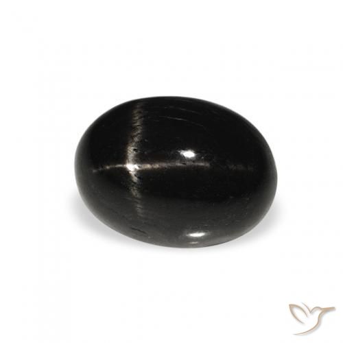 1.33 ct Black Star Diopside Stone, Natural Star Diopside in Oval Cabochon Shape for Sale