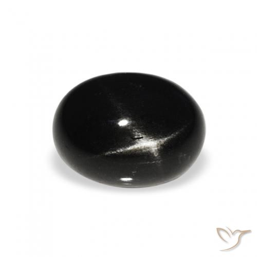 1.41ct Natural Black Star Diopside, Oval, Opaque