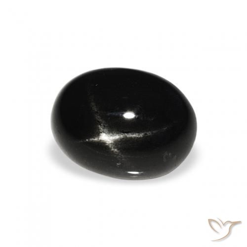 1.41 ct Black Star Diopside Stone, Natural Star Diopside in Oval Cabochon Shape for Sale