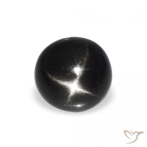 1.54ct Natural Black Star Diopside, Round, Opaque