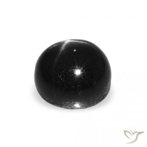Star Diopside Gemstone in 6 mm (calibrated) Size for Sale, Star Diopside Stone in Black Color