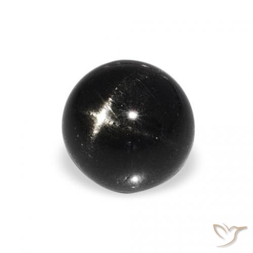 1.66 ct Black Star Diopside Stone, Natural Star Diopside in Round Cabochon Shape for Sale