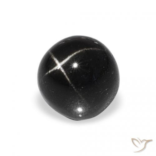 1.78 ct Black Star Diopside Stone, Natural Star Diopside in Round Cabochon Shape for Sale