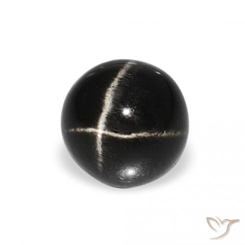 1.49 ct Black Star Diopside Stone, Natural Star Diopside in Round Cabochon Shape for Sale