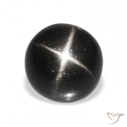 9.33ct Natural Black Star Diopside, Round, Opaque