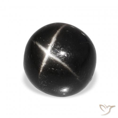 9.33 ct Black Star Diopside Stone, Natural Star Diopside in Round Cabochon Shape for Sale