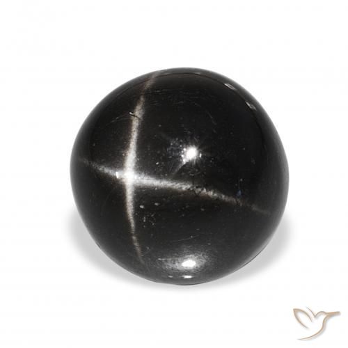 9.28 ct Black Star Diopside Stone, Natural Star Diopside in Round Cabochon Shape for Sale