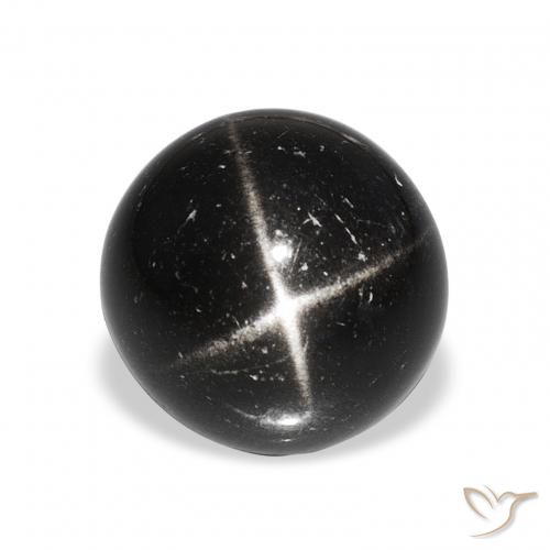 9.76ct Black Star Diopside, Round, Opaque