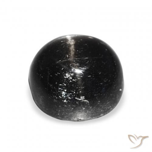 Star Diopside Gemstone in 11 mm (calibrated) Size for Sale, Star Diopside Stone in Black Color