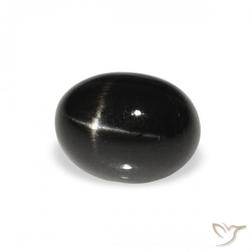 2.11 ct Black Star Diopside Stone, Natural Star Diopside in Oval Cabochon Shape for Sale
