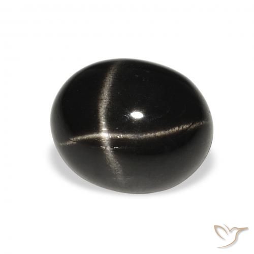 5.80 ct Black Star Diopside Stone, Natural Star Diopside in Oval Cabochon Shape for Sale