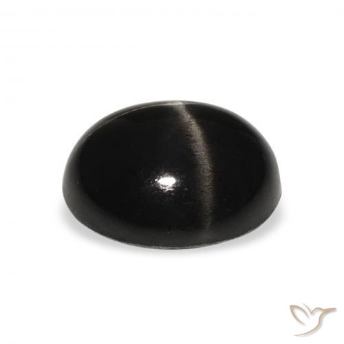 Star Diopside Gemstone in 12 x 10 mm (calibrated) Size for Sale, Star Diopside Stone in Black Color