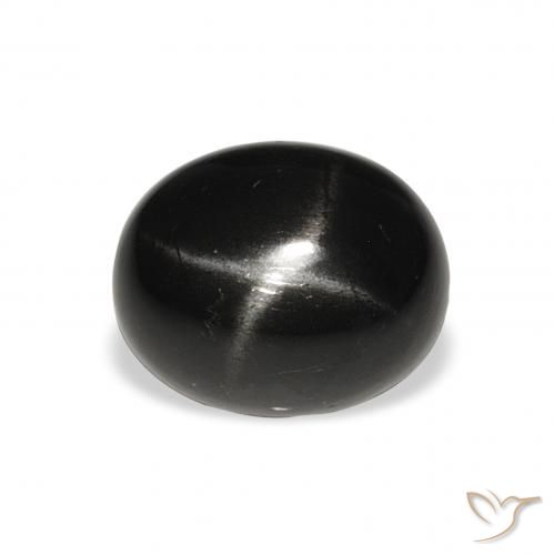 5.90ct Natural Black Star Diopside, Oval, Opaque, Photo A