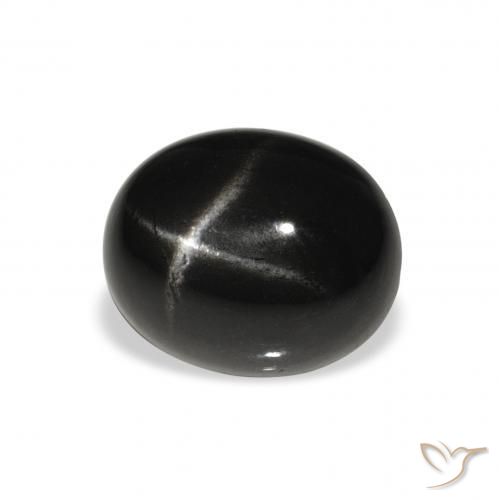 5.90 ct Black Star Diopside Stone, Natural Star Diopside in Oval Cabochon Shape for Sale