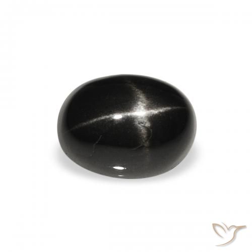 1.40ct Natural Black Star Diopside, Oval, Opaque