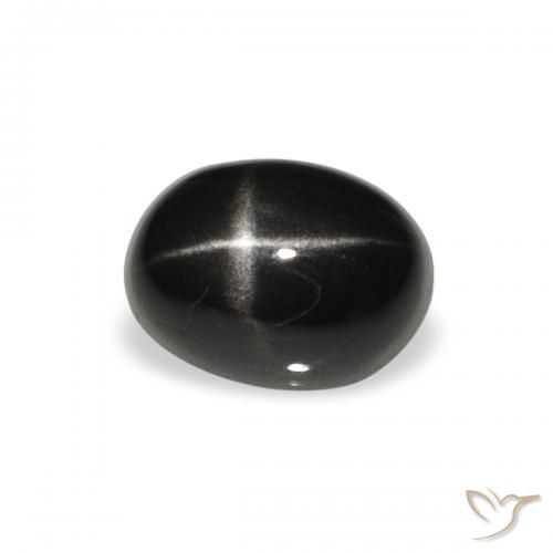 1.40 ct Black Star Diopside Stone, Natural Star Diopside in Oval Cabochon Shape for Sale