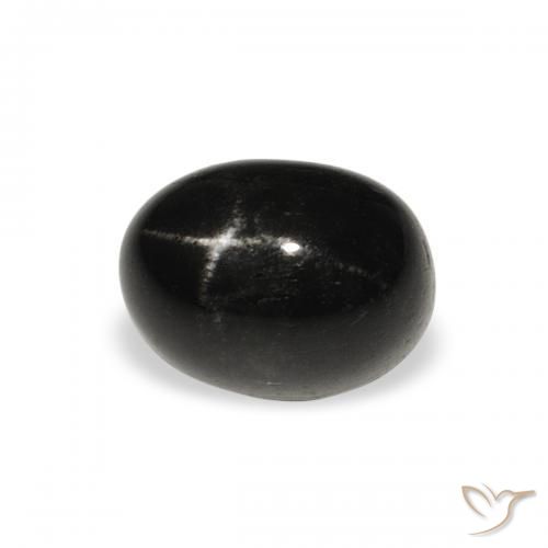 2.45 ct Black Star Diopside Stone, Natural Star Diopside in Oval Cabochon Shape for Sale