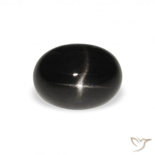 2.61ct Natural Black Star Diopside, Oval, Opaque