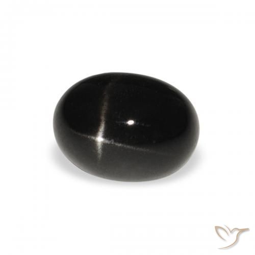 2.61 ct Black Star Diopside Stone, Natural Star Diopside in Oval Cabochon Shape for Sale