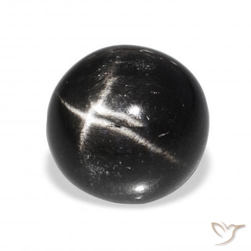 11.26 ct Black Star Diopside Stone, Natural Star Diopside in Round Cabochon Shape for Sale