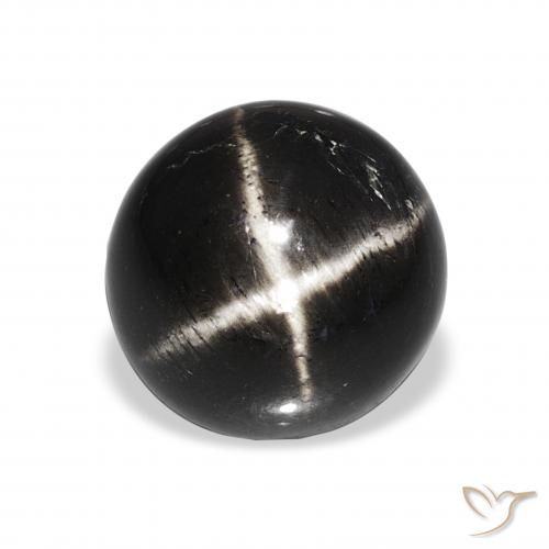 9.27ct Black Star Diopside, Round, Opaque