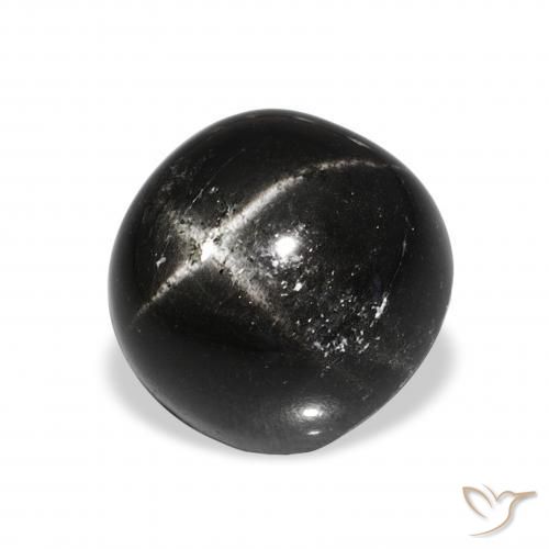 10.11 ct Black Star Diopside Stone, Natural Star Diopside in Round Cabochon Shape for Sale