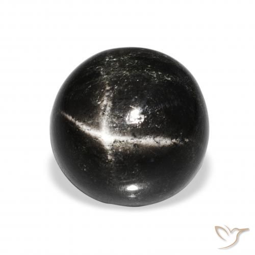 10.95 ct Black Star Diopside Stone, Natural Star Diopside in Round Cabochon Shape for Sale