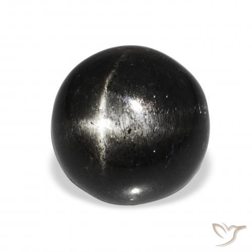 11.09 ct Black Star Diopside Stone, Natural Star Diopside in Round Cabochon Shape for Sale