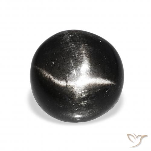 6.96ct Black Star Diopside, Round, Opaque