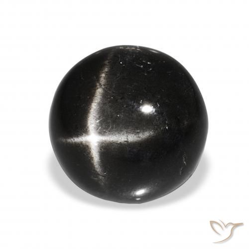 8.90 ct Black Star Diopside Stone, Natural Star Diopside in Round Cabochon Shape for Sale